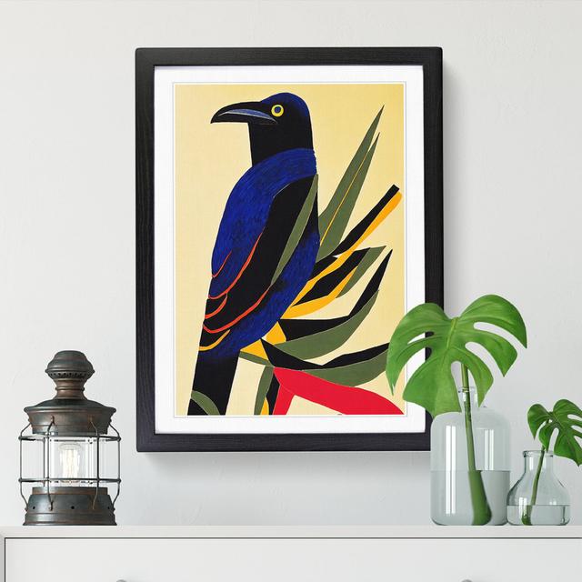 Raven Bird Abstract Vol.2 - Single Picture Frame Print ClassicLiving Size: 46cm H x 34cm W x 2cm D, Frame Option: Oak on Productcaster.