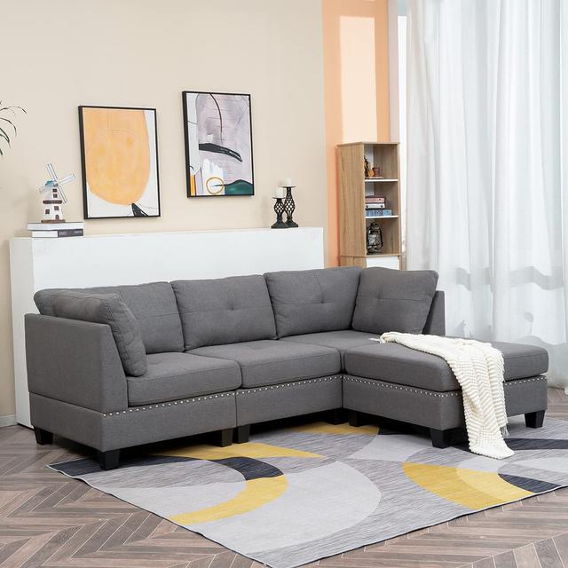 Ecksofa Aleksandar ClassicLiving Polsterfarbe: Grau on Productcaster.