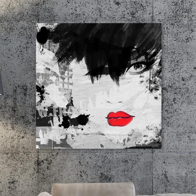 She's A Hurricane - Wrapped Canvas Print East Urban Home Size: 30.5 cm H x 30.5 cm W x 3.8 cm D on Productcaster.