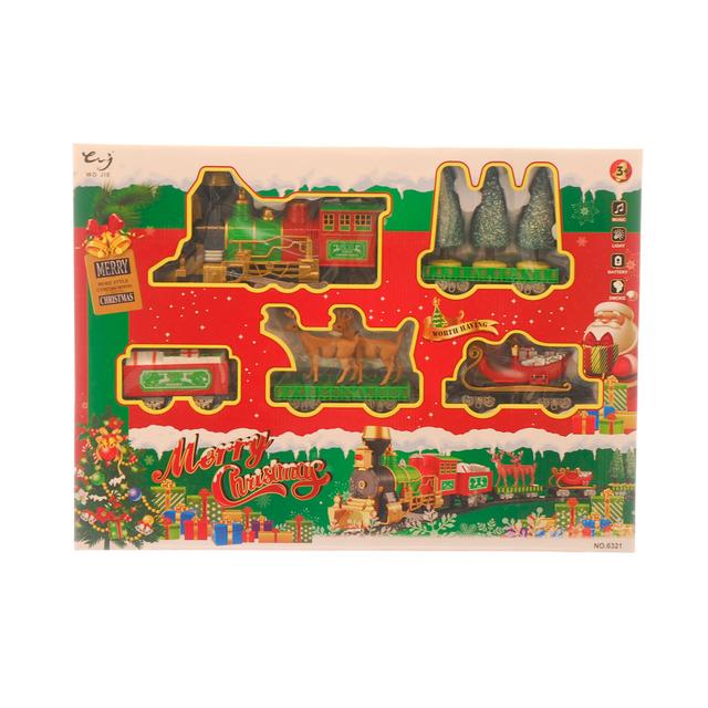 Train Set with Reindeer and Sleigh The Seasonal Aisle on Productcaster.