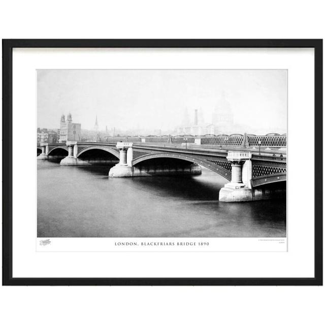 'London, Blackfriars Bridge 1890' by Francis Frith - Picture Frame Photograph Print on Paper The Francis Frith Collection Size: 45cm H x 60cm W x 2.3c on Productcaster.