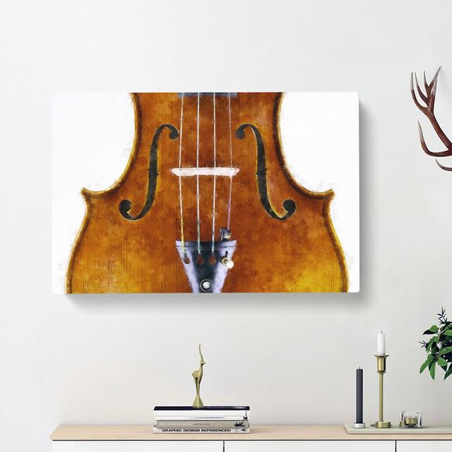 The Beauty Of The Violin - Wrapped Canvas Painting East Urban Home Size: 40cm H x 60cm W x 4cm D on Productcaster.