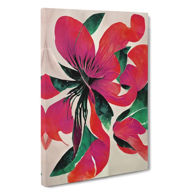 Flowers In Abstract No.2 - Wrapped Canvas Print 17 Stories Size: 60cm H x 40cm W on Productcaster.