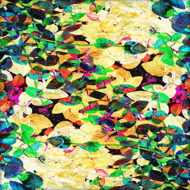 Abstract Art Colorful Leafs Detailed Textured Background. Ivy Bronx Size: 91cm H x 91cm W on Productcaster.