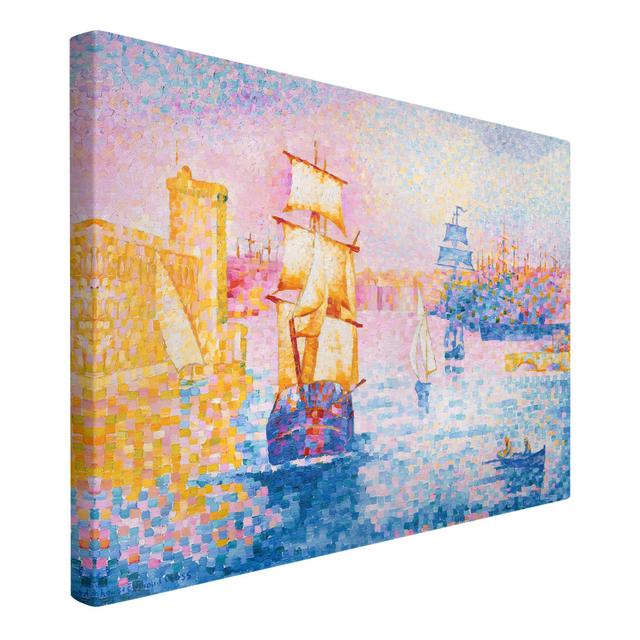 Henri Edmond Cross - Port de Marseille - Wrapped Canvas Graphic Art Longshore Tides Size: 60cm H x 90cm W, Format: 330g/m² recycled canvas on Productcaster.