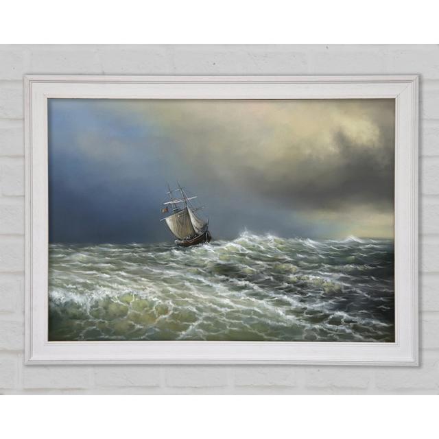 Rough Seas Ship - Single Picture Frame Art Prints Longshore Tides Size: 29.7cm H x 42cm W x 1.5cm D on Productcaster.