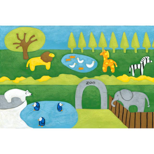 Storybook Zoo by Chariklia Zarris - Wrapped Canvas Art Prints Zoomie Kids Size: 30cm H x 46cm W x 3.8cm D on Productcaster.