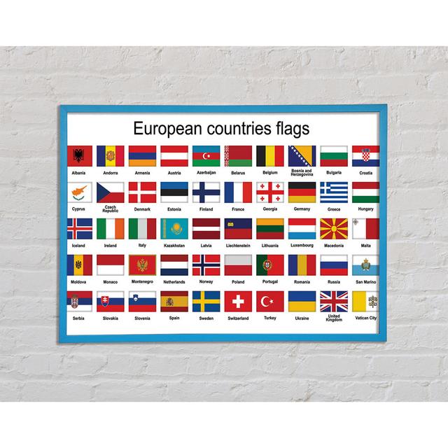 European Country Flags - Single Picture Frame Art Prints Longshore Tides Size: 21cm H x 29.7cm W x 2cm D on Productcaster.