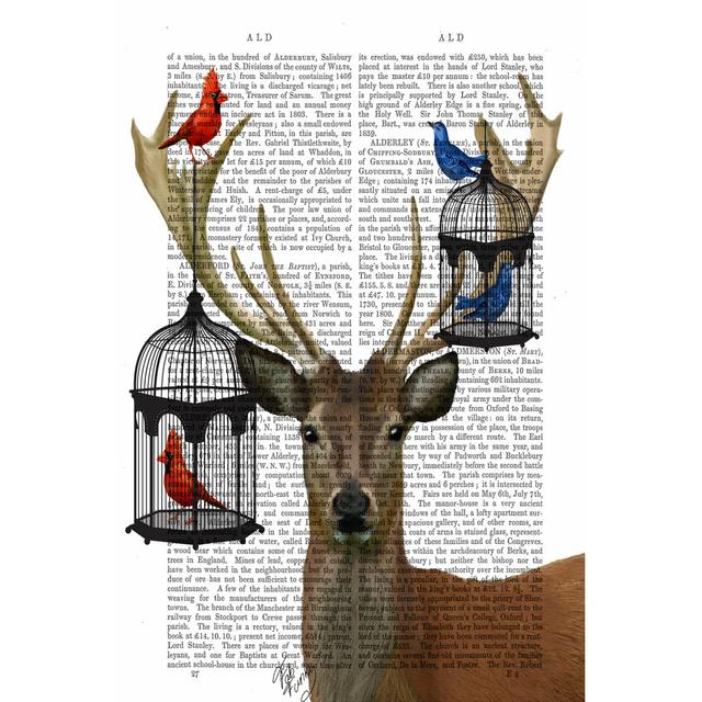 Deer & Bird Cages by Fab Funky - Wrapped Canvas Graphic Art Union Rustic Size: 30cm H x 20cm W x 3.8cm D on Productcaster.