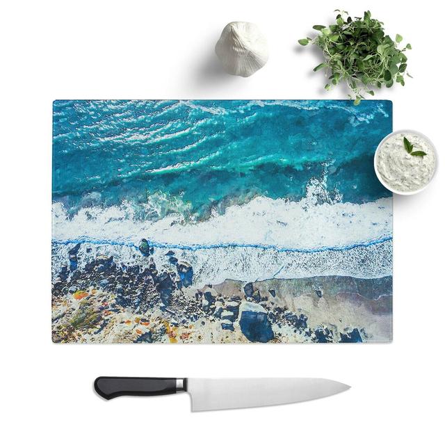 Tempered Glass Stinson Beach in San Francisco Chopping Board East Urban Home Size: 28.5 cm W x 20 cm L on Productcaster.