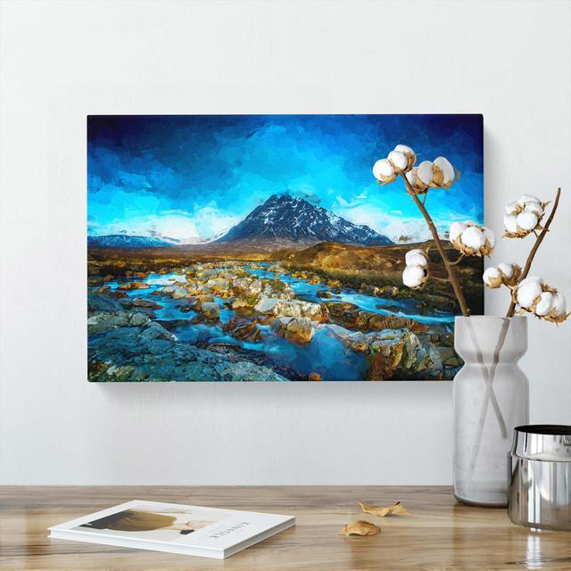 Glencoe in Scotland in Abstract - Wrapped Canvas Graphic Art Print East Urban Home Size: 40cm H x 60cm W x 3cm D on Productcaster.