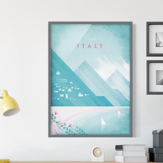 Picture With Frame - Travel Poster - Italy - Portrait 4:3 - A Maturi Size: 55cm H x 40cm W x 2cm D, Frame Option: Grey Framed on Productcaster.