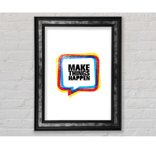 Make Things Happen 4 - Single Picture Frame Typography Bright Star Size: 42cm H x 21.1cm W x 8cm D on Productcaster.