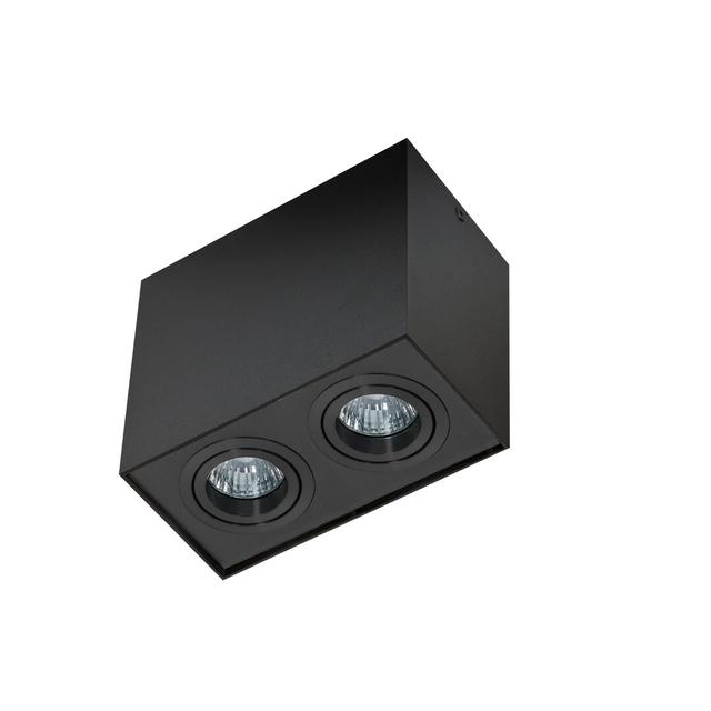 Eloy 2-Light 18.5cm Flush Mount Azzardo Fixture Finish: Black on Productcaster.