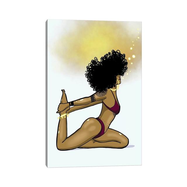 Yoga Magic - Graphic Art Print on Canvas Ebern Designs Format: Wrapped Canvas, Size: 66.04cm H x 45.72cm W x 3.81cm D on Productcaster.