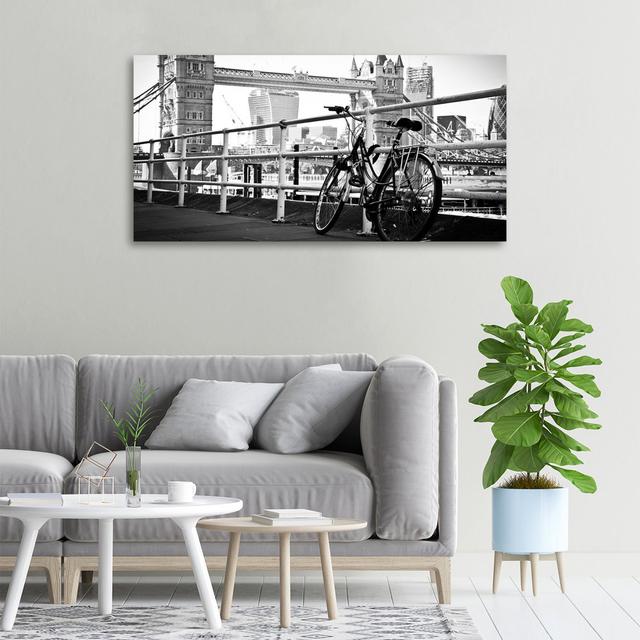 Bike in London - Wrapped Canvas Art Prints Latitude Run on Productcaster.