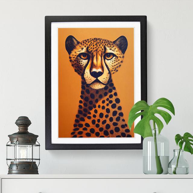 Unique Cheetah Art Vol.1 - Single Picture Frame Print Latitude Vive Frame Option: Black, Size: 64cm H x 46cm W x 2cm D on Productcaster.