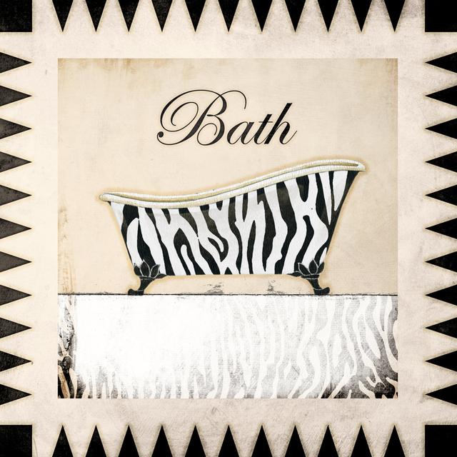 Zebra Bath Cream - Wrapped Canvas Graphic Art Latitude Vive Size: 30cm H x 30cm W x 3.8cm D on Productcaster.