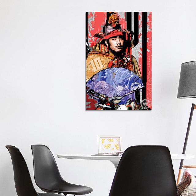 Red Samurai by D13EGO - Wrapped Canvas Gallery-Wrapped Canvas Giclée ClassicLiving Size: 101.6cm H x 66.04cm W x 1.91cm D on Productcaster.