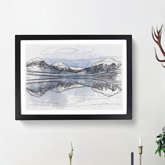 Lake McDonald in Montana in Abstract - Picture Frame Graphic Art Print East Urban Home Size: 62cm H x 87cm W x 2cm D, Frame Option: Black Framed on Productcaster.