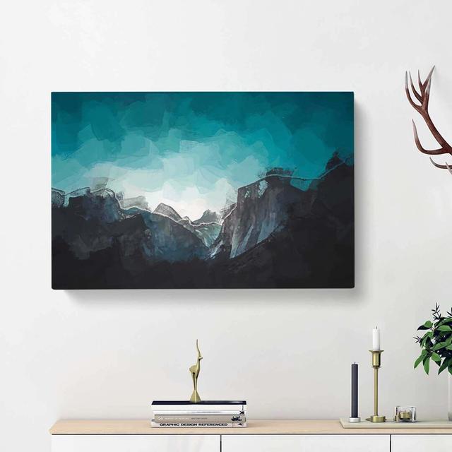 Yosemite Valley at Dusk in Abstract - Wrapped Canvas Graphic Art Print East Urban Home Size: 60cm H x 91cm W x 3cm D on Productcaster.