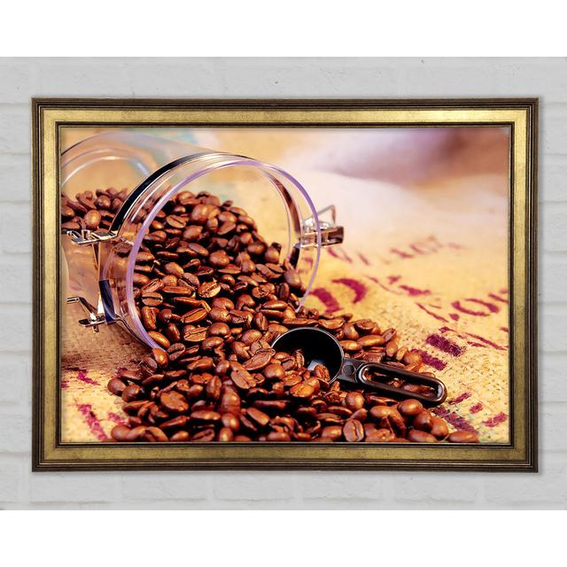 Coffee Bean Spill - Single Picture Frame Art Prints 17 Stories Size: 42cm H x 59.7cm W x 1.5cm D on Productcaster.