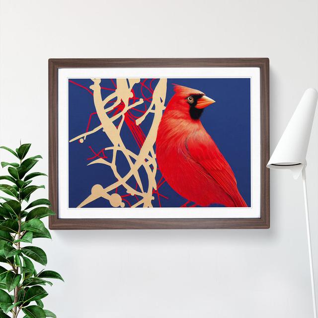 Cardinal Bird Vol.18 - Single Picture Frame Print The Seasonal Aisle Size: 25cm H x 34cm W x 2cm D, Frame Colour: Walnut Framed on Productcaster.