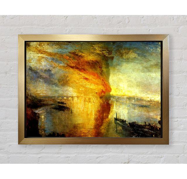 Joseph Mallord Turner Fire at the Parliament Building in 1834 - Single Picture Frame Art Prints Ivy Bronx Size: 100cm H x 141.4cm W x 3.4cm D, Format: on Productcaster.