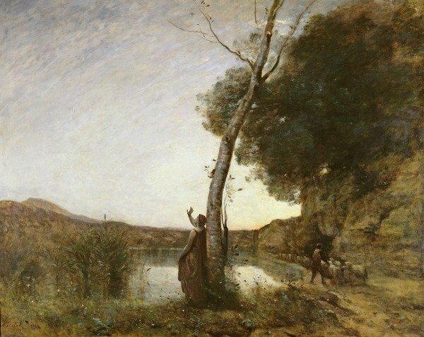 The Shepherd's Star, 1864 by Jean Baptiste Camille Corot - Picture Frame Art Print on Paper East Urban Home Size: 100cm H x 70cm W x 0.2cm D, Format: on Productcaster.