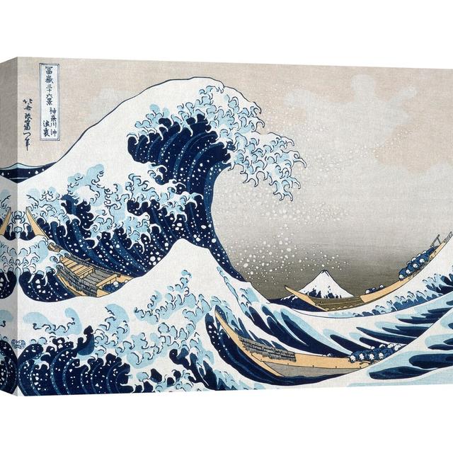 Leinwandbild The Wave of Kanagawa von Katsushika Hokusai Bloomsbury Market Größe: 50 cm H x 70 cm B x 4 cm T on Productcaster.