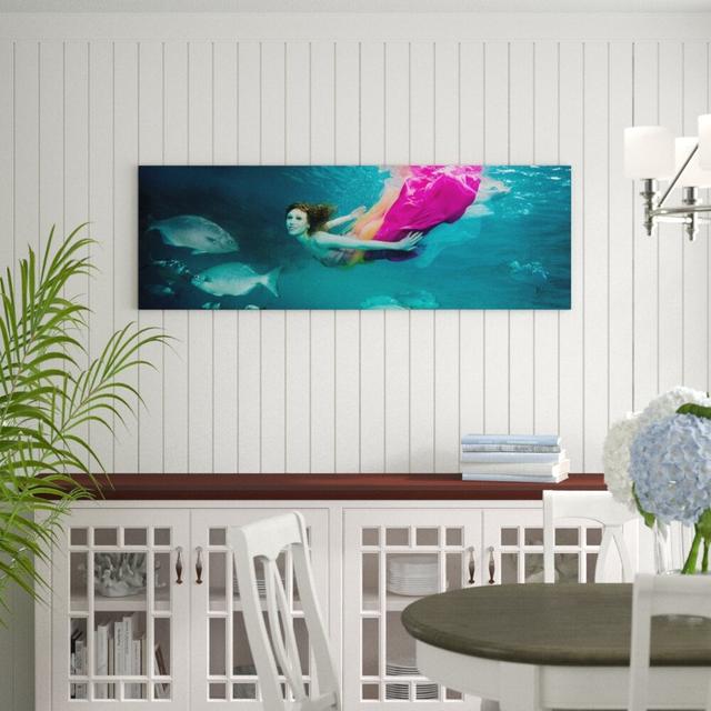 Underwater Beauty - Wrapped Canvas Graphic Art Print East Urban Home Size: 180cm L x 60cm W on Productcaster.