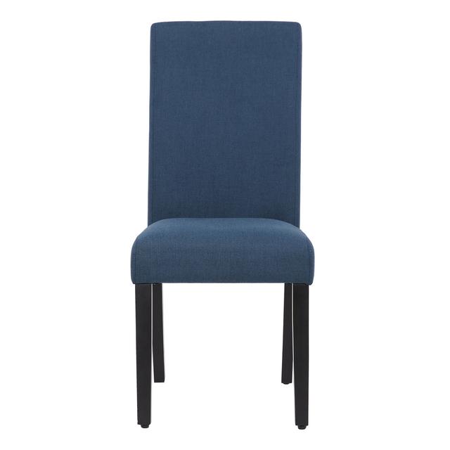 Niall Upholstered Dining Chair (Set of 2) Blue Elephant Upholstery Colour: Blue on Productcaster.