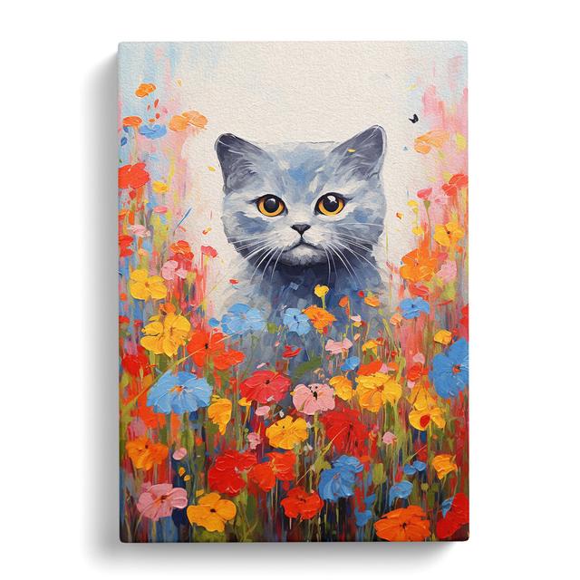 Cat Impressionism - Art Prints Marlow Home Co. Size: 76cm H x 50cm W x 3cm D on Productcaster.