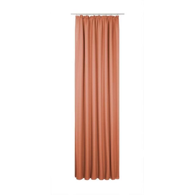 Kyrstan Pencil Pleat Room Darkening Thermal Single Curtain Ebern Designs Colour: Orange, Size: 255 W x 132 D cm on Productcaster.