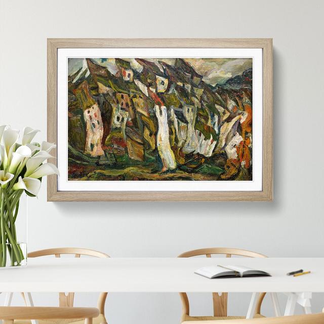 Houses by Chaim Soutine - Picture Frame Painting East Urban Home Size: 48cm H x 65cm W x 2cm D, Frame Option: Oak Framed on Productcaster.