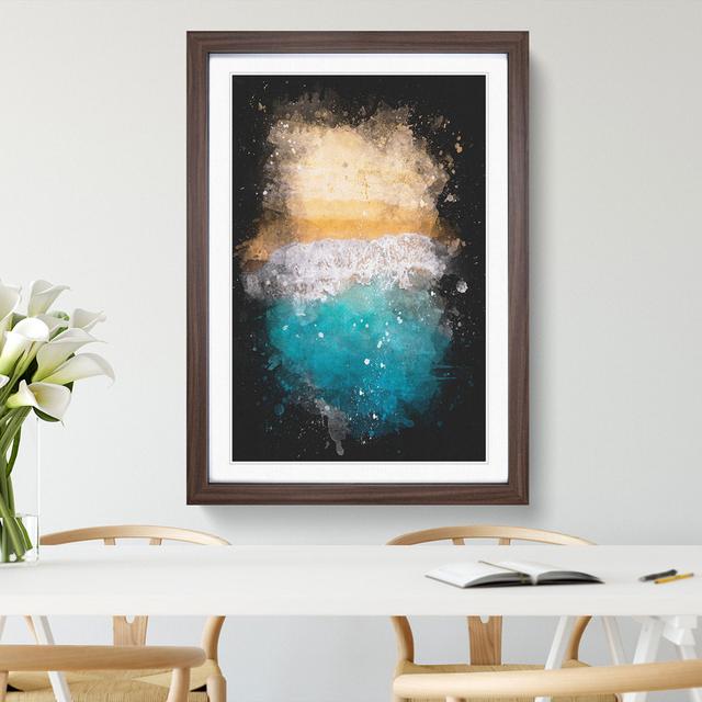 'Beach in Australia' - Picture Frame Graphic Art Print East Urban Home Size: 63cm H x 45cm W x 2cm D, Frame Option: Walnut Framed on Productcaster.