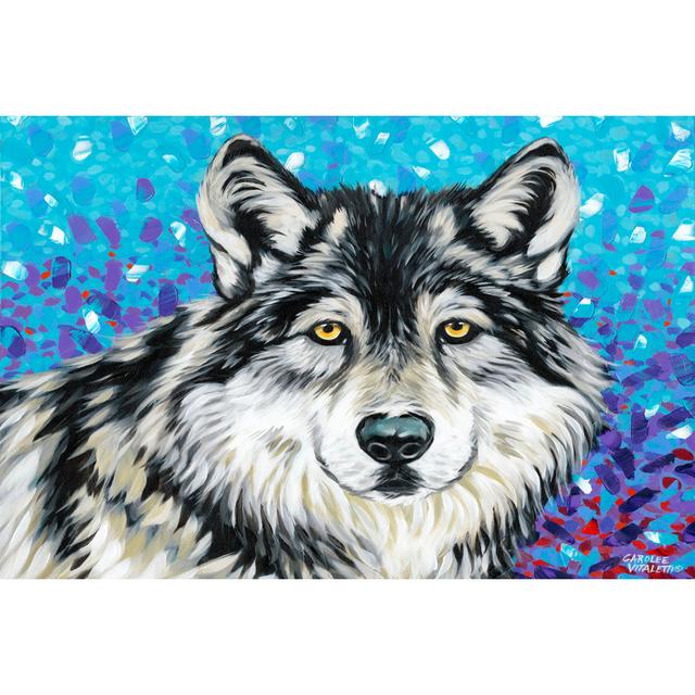 Grey Wolf II by Carolee Vitaletti - Wrapped Canvas Print Rosalind Wheeler Size: 61cm H x 91cm W on Productcaster.