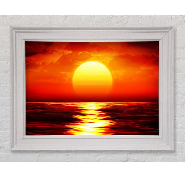 Fire Glow Framed Print Highland Dunes Format: Black Framed Paper, Size: 29.7cm H x 42cm W x 8cm D on Productcaster.