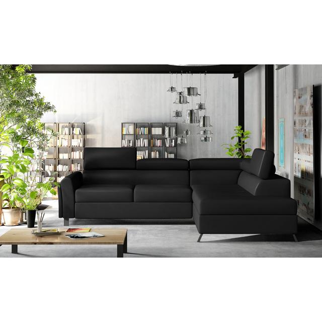 Ecksofa Northfleet mit Bettfunktion ScanMod Design Polsterfarbe: anthrazit, Ausrichtung: Rechts ausgerichtet on Productcaster.