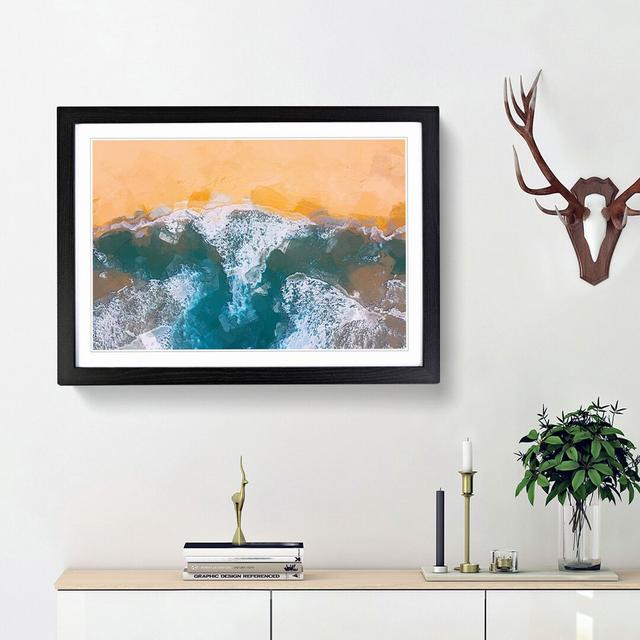 Golden Beach in Australia - Picture Frame Graphic Art Print East Urban Home Size: 62cm H x 87cm W x 2cm D, Frame Option: Black Framed on Productcaster.