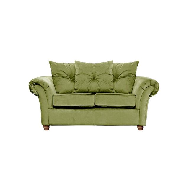 Lila Velvet Sofa Mercer41 Upholstery Colour: Olive on Productcaster.