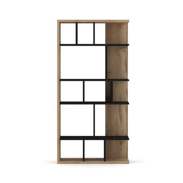 TWIN Bookcase Vivaldi Colour: Oak/Black on Productcaster.