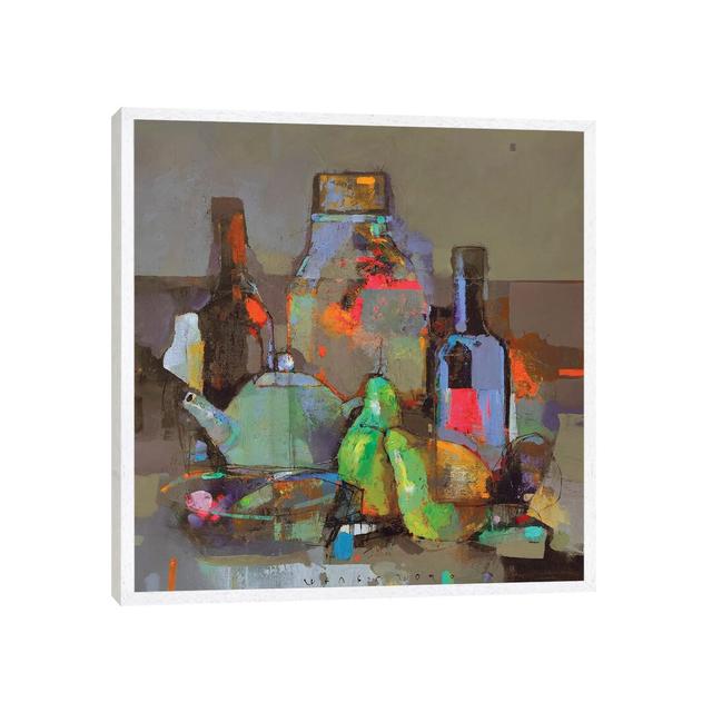 Evening Still Life by Viktor Sheleg - Graphic Art on Canvas Rosalind Wheeler Size: 66.04cm H x 66.04cm W x 3.81cm D, Format: White Framed on Productcaster.