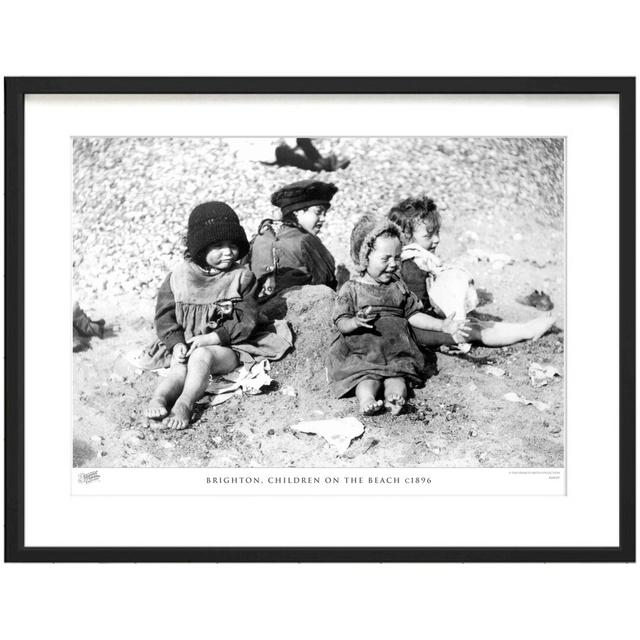 'Brighton, Children on the Beach C1896' by Francis Frith - Picture Frame Photograph Print on Paper The Francis Frith Collection Size: 40cm H x 50cm W on Productcaster.