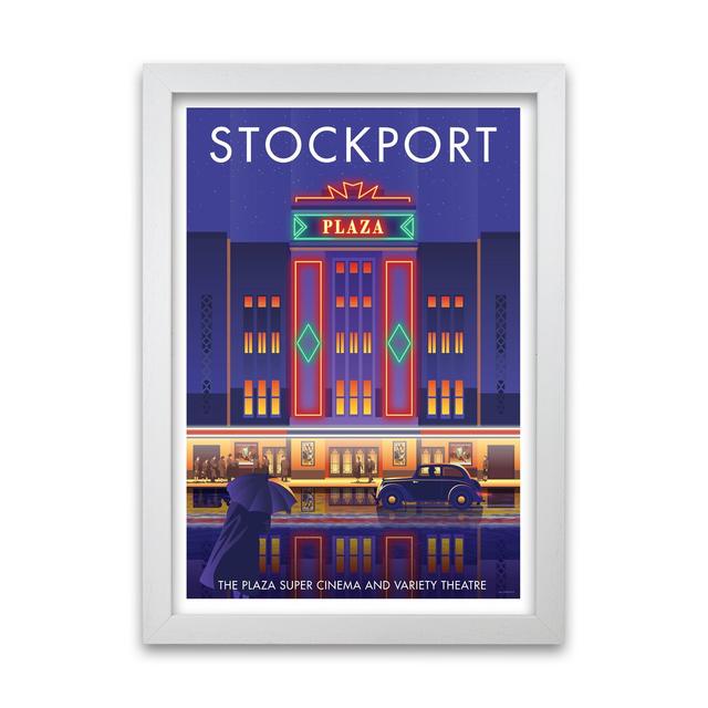 'Stockport Plaza' Graphict Art by Stephen Millership East Urban Home Size: 42 cm H x 29.7 cm W x 5 cm D, Frame Options: White on Productcaster.