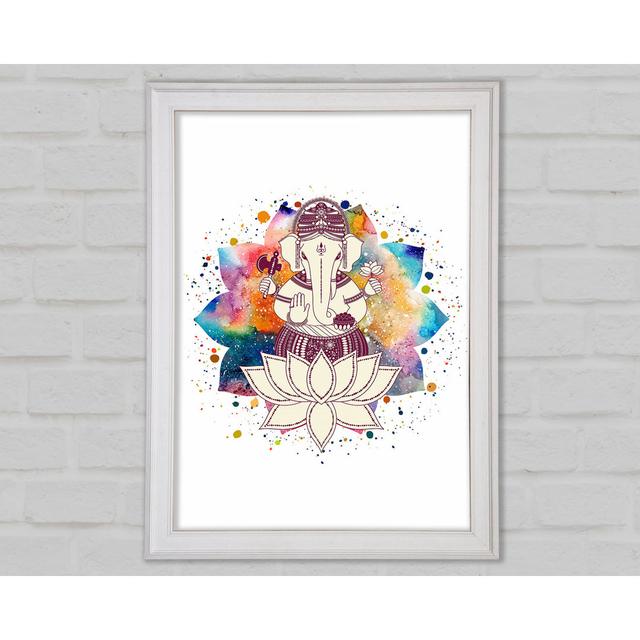 Hindu God Ganesha 3 Framed Print Bright Star Size: 118.9cm H x 84.1cm W x 1.5cm D on Productcaster.