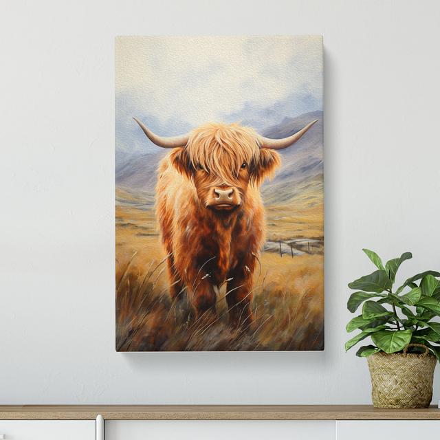 Highland Cow Realism - No Frame Print Alpen Home Size: 76cm H x 50cm W x 3cm D on Productcaster.