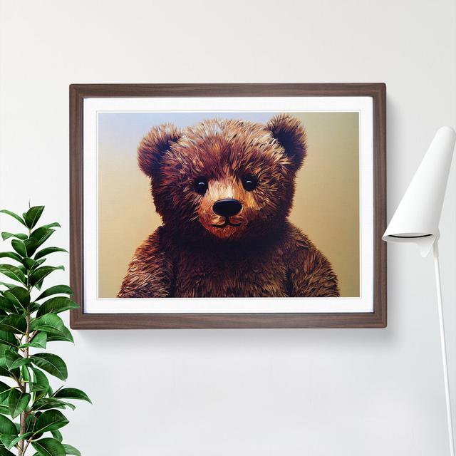 Enigmatic Teddy Bear - Single Picture Frame Print Alpen Home Size: 46cm H x 64cm W x 2cm D, Frame Colour: Walnut Framed on Productcaster.