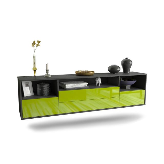 Gowen TV Stand for TVs up to 78" Ebern Designs Colour: Black/Green on Productcaster.