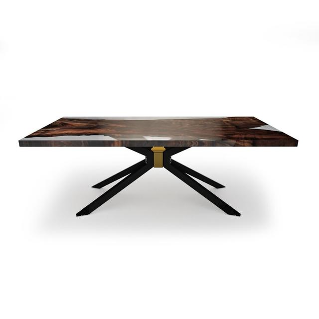 Metal Base Dining Table Arditi Collection Size: H75 x L244 x W122cm on Productcaster.